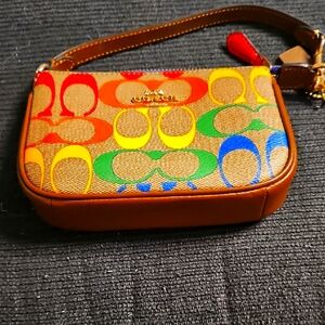 Coach Multicolor Signature Wristlet